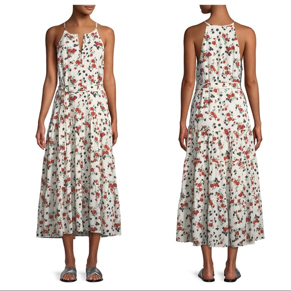 A.L.C. Richards Silk Floral Sleeveless Midi Dress Size US 4 - Picture 11 of 11